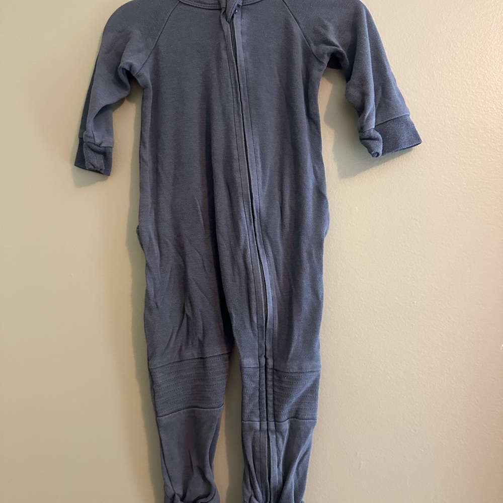 Goumi Kids One-Piece Zippered Sleep Suit - Slate Blue 6-12m